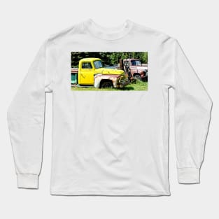 Old Yellow Farm Truck Long Sleeve T-Shirt